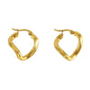 316L Stainless Steel Irregular Geometric Electroplated Women's Earrings