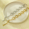 Stainless Steel Irregular Hollow Love Buckle Bracelet Unisex Women's Fashion Minimalist Electroplated