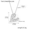 Stainless Steel Irregular Karst Peach Heart Light Luxury Necklace And Earrings Set Pvd Gold Plated