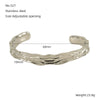 316L Stainless Steel Irregular Lava Adjustable Women's Bracelet With Electroplating