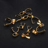 Stainless Steel Jade Clip Buckle Pendant Golden Melon Buckle Real Gold Plated Diy Accessories Wholesale