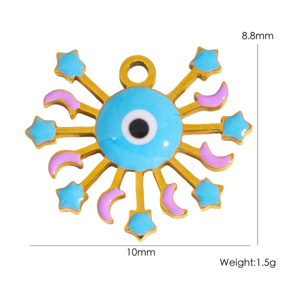 Stainless Steel Jewelry Accessories Apple Cross Love Diamond Oil Drop Shell Joker Pendant Electroplating