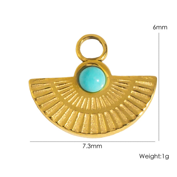 Stainless Steel Jewelry Accessories Apple Cross Love Diamond Oil Drop Shell Joker Pendant Electroplating