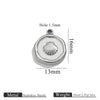 Stainless Steel Jewelry Accessories Butterfly Heart Cross Round Pendant Bracelet Necklace Earrings Electroplated