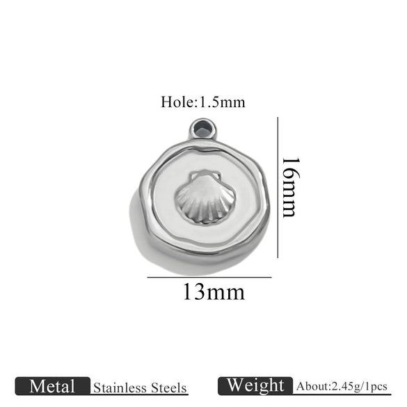 Stainless Steel Jewelry Accessories Butterfly Heart Cross Round Pendant Bracelet Necklace Earrings Electroplated