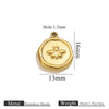 Stainless Steel Jewelry Accessories Butterfly Heart Cross Round Pendant Bracelet Necklace Earrings Electroplated