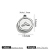 Stainless Steel Jewelry Accessories Butterfly Heart Cross Round Pendant Bracelet Necklace Earrings Electroplated