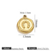 Stainless Steel Jewelry Accessories Butterfly Heart Cross Round Pendant Bracelet Necklace Earrings Electroplated