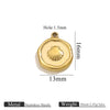 Stainless Steel Jewelry Accessories Butterfly Heart Cross Round Pendant Bracelet Necklace Earrings Electroplated