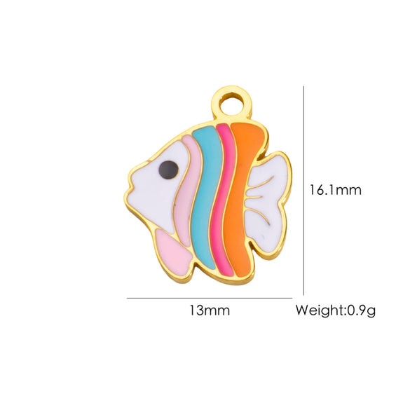 Stainless Steel Jewelry Accessories Cute Pendant Electroplated Color Retaining Necklace Pendant Accessories For Women