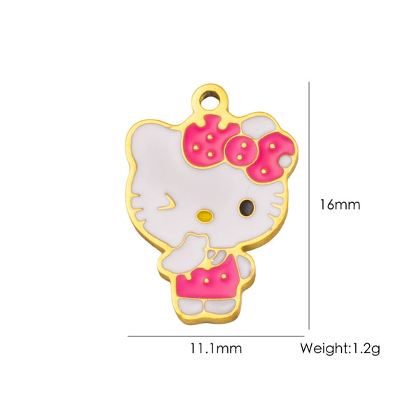 Stainless Steel Jewelry Accessories Cute Pendant Electroplated Color Retaining Necklace Pendant Accessories For Women
