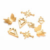 Stainless Steel Jewelry Accessories Geometric Butterfly Cut Out Sixpointed Star Palm Heartshaped Triangle Diy Necklace Bracelet Electroplated