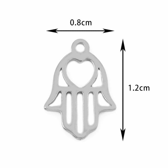 Stainless Steel Jewelry Accessories Geometric Butterfly Cut Out Sixpointed Star Palm Heartshaped Triangle Diy Necklace Bracelet Electroplated