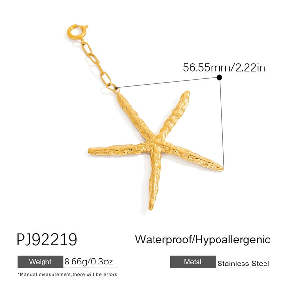 Stainless Steel Jewelry Accessories Handmade Marine Series Natural Stone Pendant Electroplated Bikini Buckle