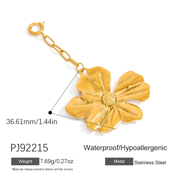 Stainless Steel Jewelry Accessories Handmade Marine Series Natural Stone Pendant Electroplated Bikini Buckle