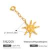 Stainless Steel Jewelry Accessories Handmade Marine Series Natural Stone Pendant Electroplated Bikini Buckle