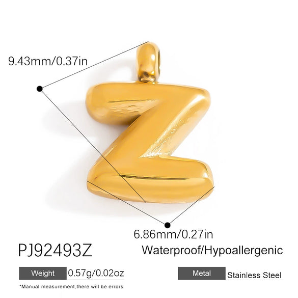 Stainless Steel Jewelry Accessories Light Luxury Style Mini Bubble Letter Pendant Electroplated