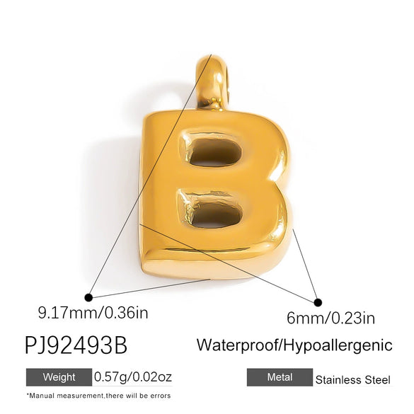 Stainless Steel Jewelry Accessories Light Luxury Style Mini Bubble Letter Pendant Electroplated