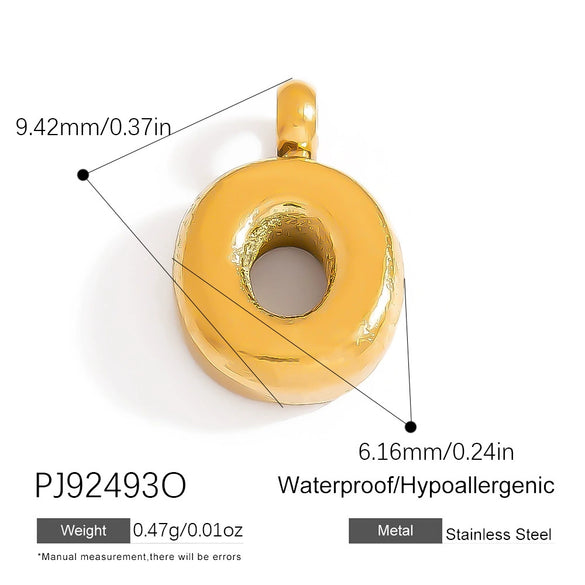 Stainless Steel Jewelry Accessories Light Luxury Style Mini Bubble Letter Pendant Electroplated