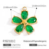 Stainless Steel Jewelry Accessories Luxury Niche Inlay White Stone Electroplated