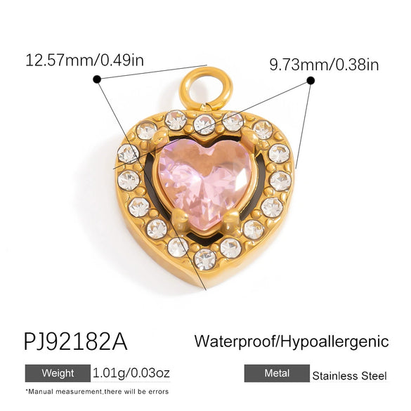 Stainless Steel Jewelry Accessories Luxury Niche Inlay White Stone Electroplated