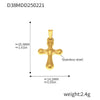 316L Stainless Steel Jewelry Accessories Marine Series Love Cross Pendant With Heart And Flower Patterns Electroplated