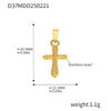 316L Stainless Steel Jewelry Accessories Marine Series Love Cross Pendant With Heart And Flower Patterns Electroplated