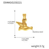 316L Stainless Steel Jewelry Accessories Marine Series Love Cross Pendant With Heart And Flower Patterns Electroplated