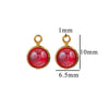 Stainless Steel Jewelry Accessories Natural Geometric Round Birthstone Necklace Earrings Electroplated