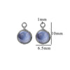 Stainless Steel Jewelry Accessories Natural Geometric Round Birthstone Necklace Earrings Electroplated