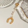 Stainless Steel Jewelry Accessories Oil Drop Horseshoe Bikini Pendant Electroplated