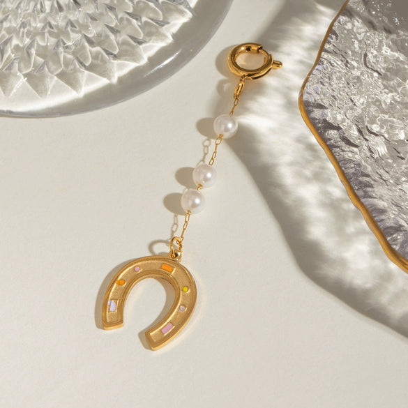 Stainless Steel Jewelry Accessories Oil Drop Horseshoe Bikini Pendant Electroplated