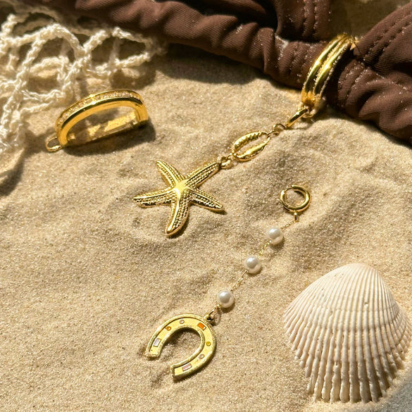 Stainless Steel Jewelry Accessories Oil Drop Horseshoe Bikini Pendant Electroplated