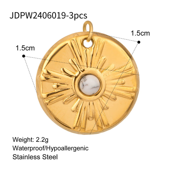 Stainless Steel Jewelry Accessories Pendant Necklace With Diamond Electroplated