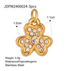 Stainless Steel Jewelry Accessories Pendant Necklace With Diamond Electroplated