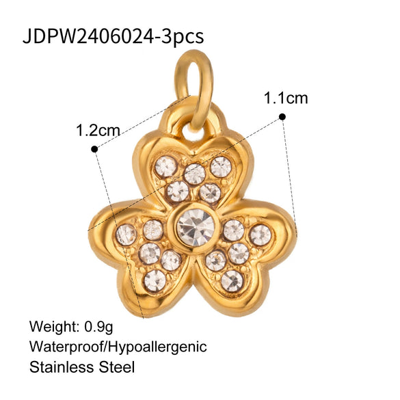Stainless Steel Jewelry Accessories Pendant Necklace With Diamond Electroplated