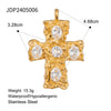 Stainless Steel Jewelry Accessories Pendant Necklace With Diamond Electroplated