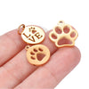 Stainless Steel Jewelry Accessories Pendant With Polished Cut Out Love Letter Cat Paw Dog Paw And Geometric Shape Electroplated