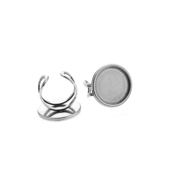 Stainless Steel Jewelry Accessories Ring Round Square Rectangular Tray Geometric Original Design 18K Gold Plated Diy