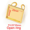Stainless Steel Jewelry Accessories Ring Round Square Rectangular Tray Geometric Original Design 18K Gold Plated Diy