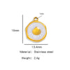 Stainless Steel Jewelry Accessories Shell Shape Vacuum Plated Dripping Oil Bracelet Necklace Earrings Pendant