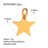 Stainless Steel Jewelry Accessories Star Moon Four Leaf Clover Diy Pendant Electroplated Titanium Steel Color Pendant Necklace