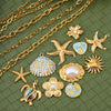 Stainless Steel Jewelry Accessories Starfish Turtle Manta Ray Pendant Electroplated