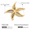 Stainless Steel Jewelry Accessories Sun Seahorse Butterfly Pendant Handmade Dripping Oil Necklace Bracelet Pendant