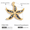 Stainless Steel Jewelry Accessories Sun Seahorse Butterfly Pendant Handmade Dripping Oil Necklace Bracelet Pendant