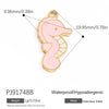 Stainless Steel Jewelry Accessories Sun Seahorse Butterfly Pendant Handmade Dripping Oil Necklace Bracelet Pendant