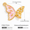 Stainless Steel Jewelry Accessories Sun Seahorse Butterfly Pendant Handmade Dripping Oil Necklace Bracelet Pendant