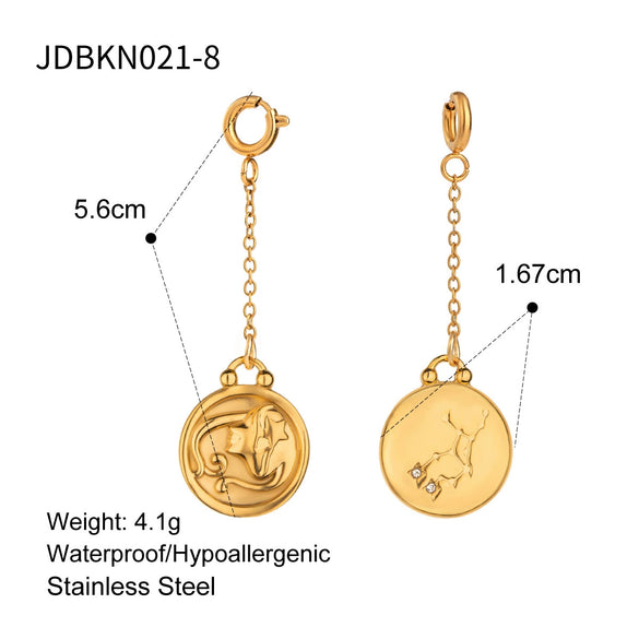 Stainless Steel Jewelry Accessories Twelve Constellations Bikini Pendant Electroplated