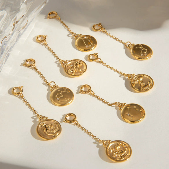 Stainless Steel Jewelry Accessories Twelve Constellations Bikini Pendant Electroplated