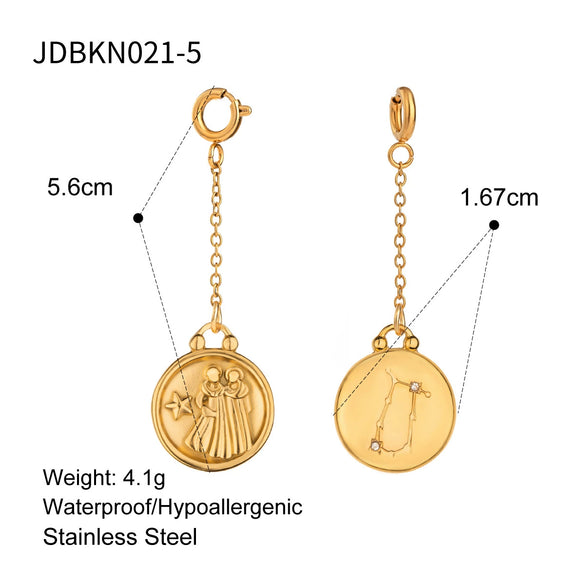 Stainless Steel Jewelry Accessories Twelve Constellations Bikini Pendant Electroplated